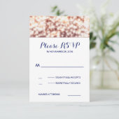 String lights glitz wedding RSVPカード (スタンド正面)