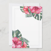 String Lights Hibuscus Summer Quinceañera 招待状 (裏面)