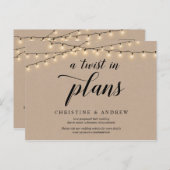 String Lights、Kraft、A Twist in Plans、延期 ポストカード (正面/裏面)