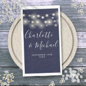 String Lights Navy Blue Signature Script 結婚's