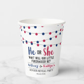 String Lights Of July Gender Revealパーティー 紙コップ (正面)