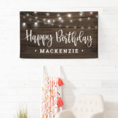 String Lights on Wood素朴誕生日 横断幕 (インサイチュ)