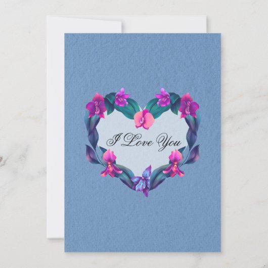 String Lights Orchid shaped Heart シーズンカード (裏面)