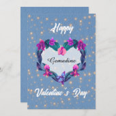 String Lights Orchid shaped Heart シーズンカード (正面/裏面)