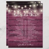 String Lights Red Woodのタイムラ結婚イン (正面/裏面)