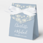 String Lights Signature Script ダスティブルー ウェディング フェイバーボックス (正面サイド)