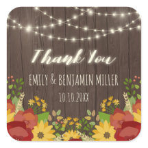 String Lights & Sunflowers 素朴 Thank You