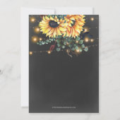 String Lights Sunflowers I DO BBQ Coolds Shower 招待状 (裏面)