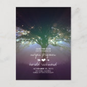 String Lights Tree素朴 Save the Date 案内ポストカード (正面)