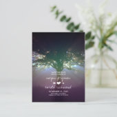 String Lights Tree素朴 Save the Date 案内ポストカード (スタンド正面)