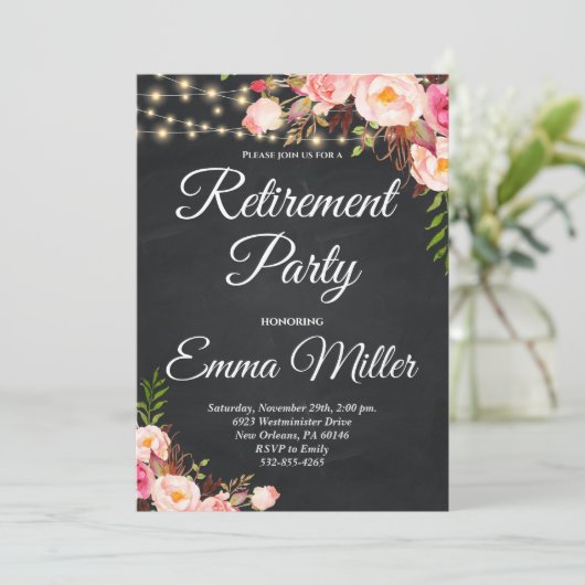 String Lights, Women's Retialパーティー 招待状 (スタンド正面)