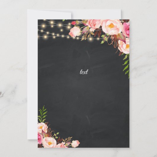 String Lights, Women's Retialパーティー 招待状 (裏面)