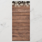 String Lights Wood素朴のメ結婚ニュー メニュー (裏面)