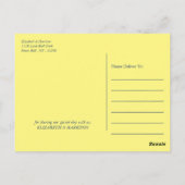 String Lights, Yellow & White's 結婚 Thank You ポストカード (裏面)