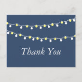 String Lights, Yellow & White's 結婚 Thank You ポストカード (正面)