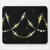 String of Glowing Lights on Black マウスパッド (正面)