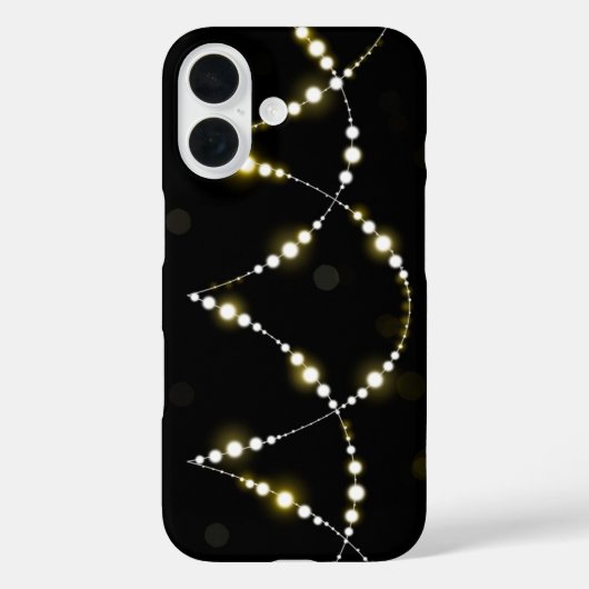 String of Glowing Lights on Black Case-Mate iPhoneケース (裏面)