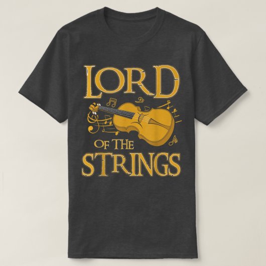 String Quartet Tees Lord Of The Strings Violin 290 Tシャツ (デザイン正面)