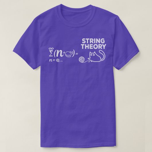 String Theory Equation Cat Lover Physics Enthusias Tシャツ (デザイン正面)
