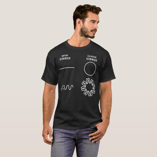 String Theory Strings Neutrinos Open String Bran Tシャツ (正面フル)