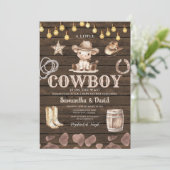 Stringlight Cowboy is on the Way Baby Shower  招待状 (スタンド正面)