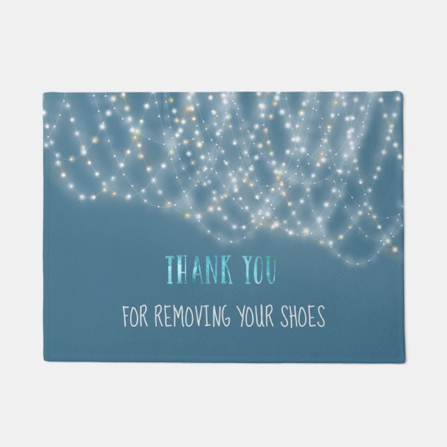 StringLights靴を外してくれてありがとう ドアマット (正面)