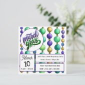 Strings of Colorful Mardi Gras Beads 招待状 (スタンド正面)