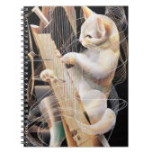 Strings of Imagination – Surreal Cat Notebook ノートブック (正面)
