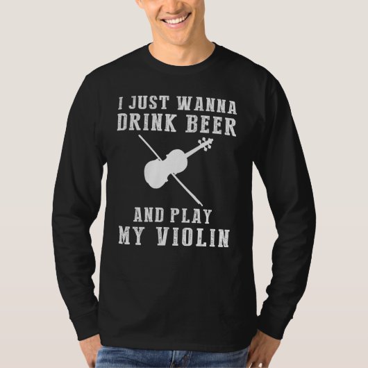 Strings & Sips:ビール、バイオリン、無限の喜び Tシャツ (正面)