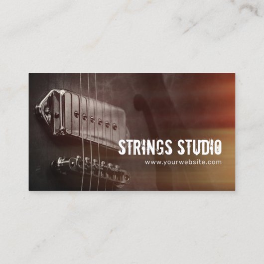 Strings Studio グランジ Guitar名刺 名刺 (裏面)