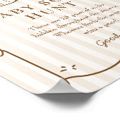 Stripe Baby is Brewing Coffee Baby Sock Hunt Sign ポスター (角)