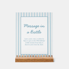 Stripe Beach Club Message In a Bottle keepsake アクリルサイン