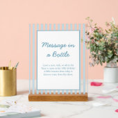 Stripe Beach Club Message In a Bottle keepsake  アクリルサイン (ウェディング)