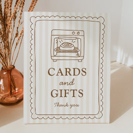 Stripe Bun in the Oven Cards and Gifts Sign 台座サイン