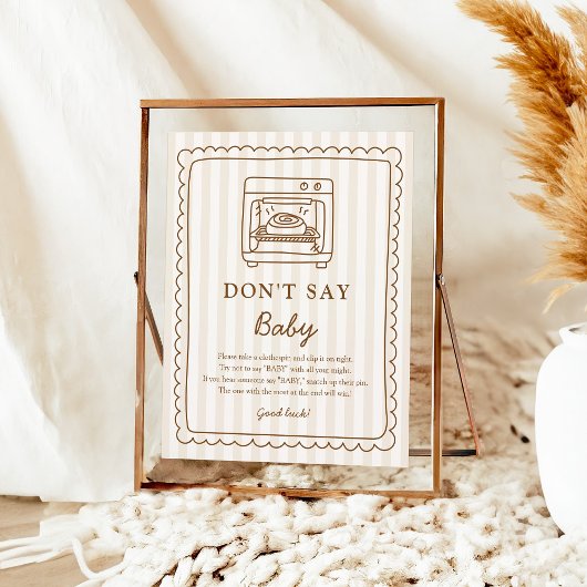 Stripe Bun in the Oven Don’t Say Baby Game Poster ポスター