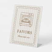 Stripe Bun in the Oven Favors Sign 台座サイン (正面)