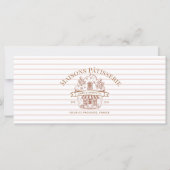 Stripe Floral Cupcake Bakery Shop Gift Certificate (正面)