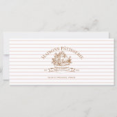 Stripe Floral Cupcake Bakery Shop Gift Certificate (正面)
