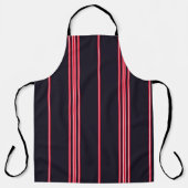 Stripe pattern with navy blue, white and red verti エプロン (正面)