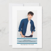 Stripe Photo Graduation Invitation 招待状 (正面)