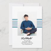 Stripe Photo Graduation Invitation 招待状 (裏面)