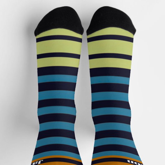 Stripe Socks for Dad Crew Socks ソックス (上部)