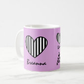 STRIPED世界の最も素晴らしい叔母さんのハートV15 マグカップ (正面左)