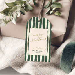Striped and Scalloped Christmas Gift Tags ギフトタグ