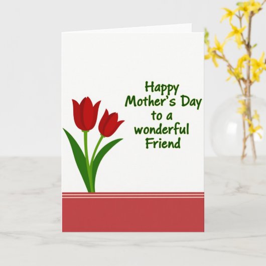 Striped Appreciation Message Card カード (黄色い花)