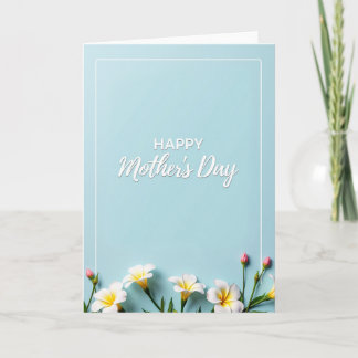 Striped Best Mum Ever Flower Card カード