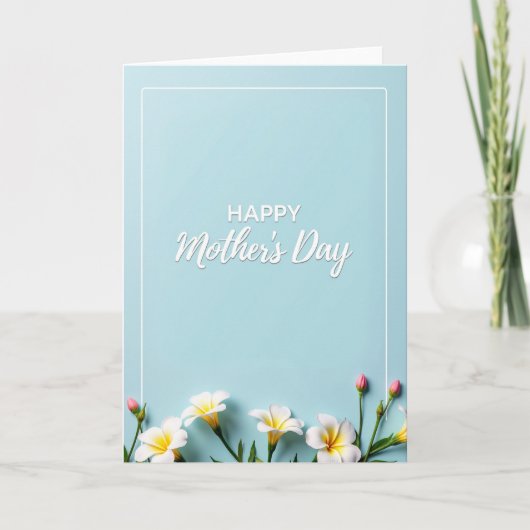 Striped Best Mum Ever Flower Card カード (正面)