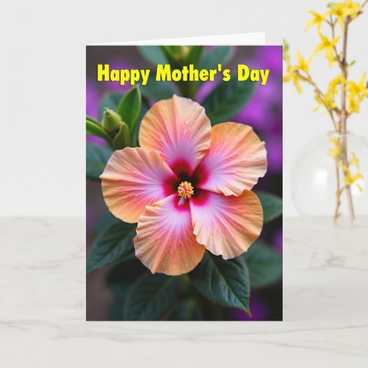 Striped Blooms Warmest Wishes Card カード (黄色い花)