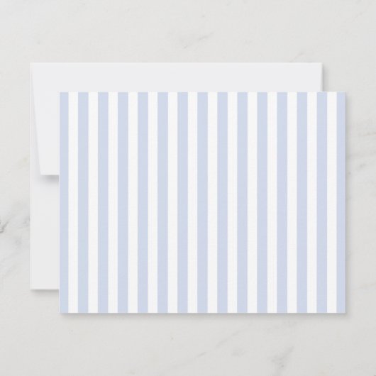 Striped Blue and Red Personal Note Card 招待状 (裏面)
