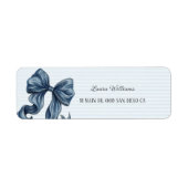 Striped Blue Bow  ラベル (正面)